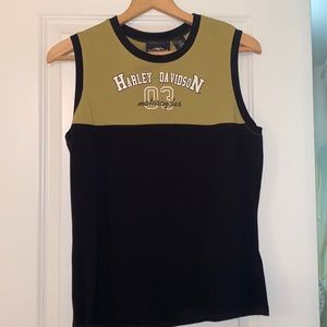 Harley Davidson tank top.